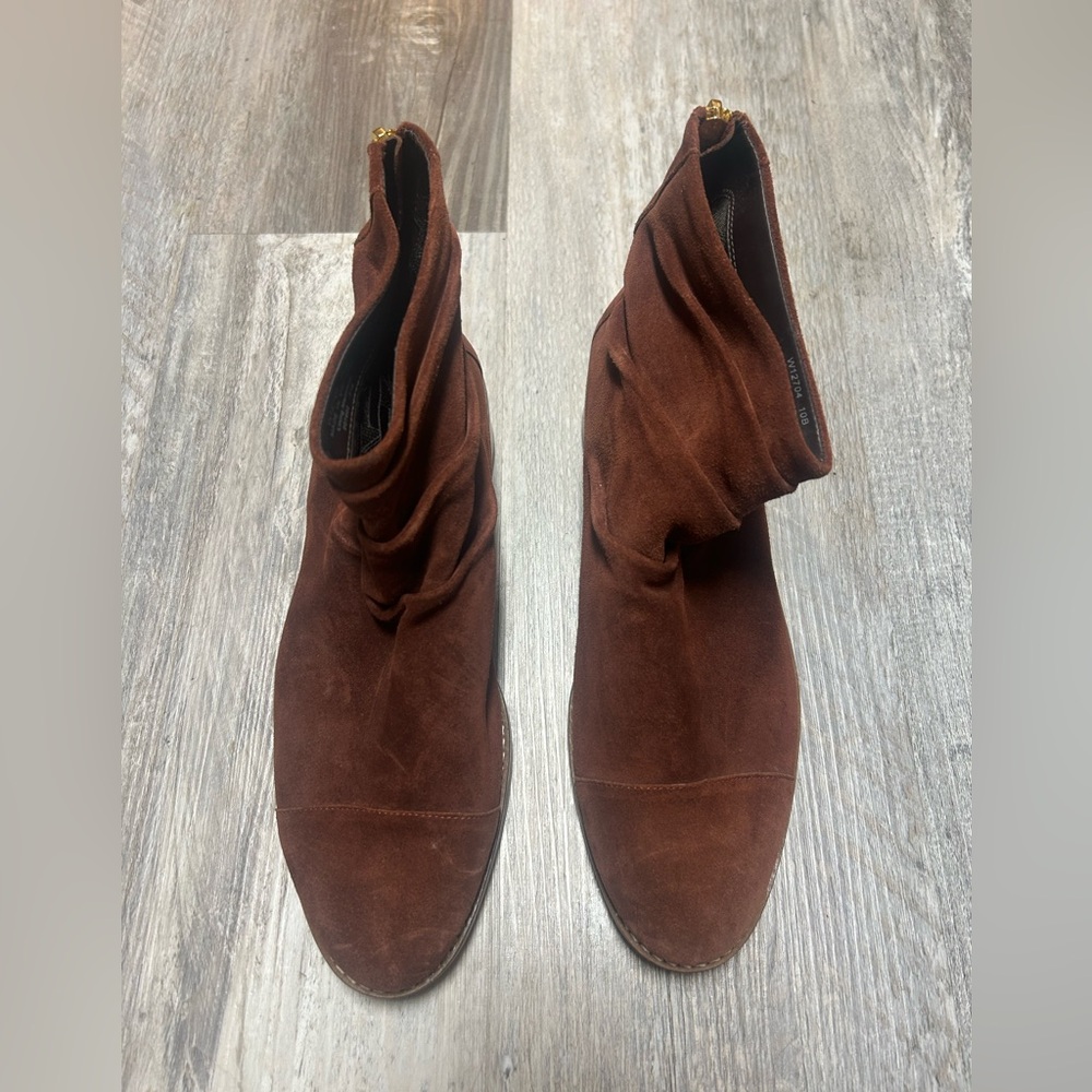 Cole Haan Women’s Riona Grand Back Zip Boots In Chestnut Size 10B